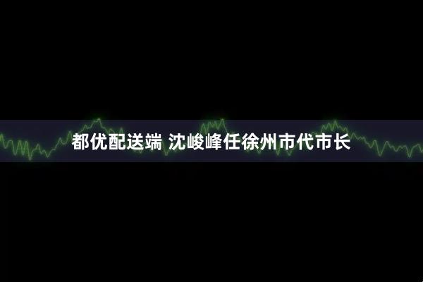 都优配送端 沈峻峰任徐州市代市长