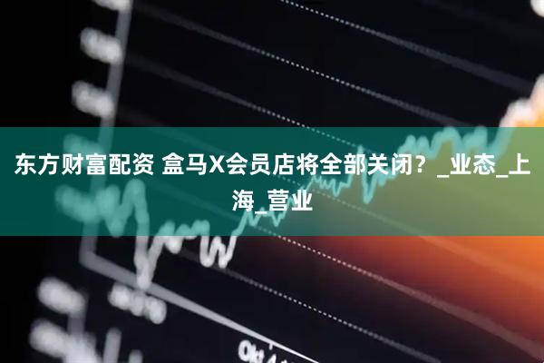 东方财富配资 盒马X会员店将全部关闭？_业态_上海_营业