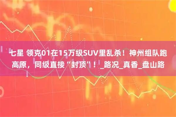 七星 领克01在15万级SUV里乱杀!神州组队跑高原,同级直接“封顶”!_路况_真香_盘山路