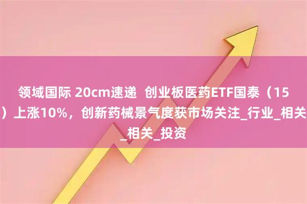 领域国际 20cm速递 创业板医药ETF国泰(159377)上涨10%,创新药械景气度获市场关注_行业_相关_投资
